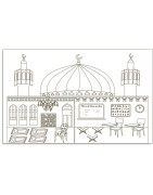 Inside The Masjid - Colour In Poster