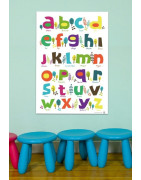 Nature Theme English Alphabet Print