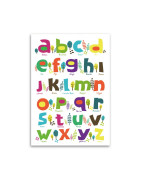 Nature Theme English Alphabet Print