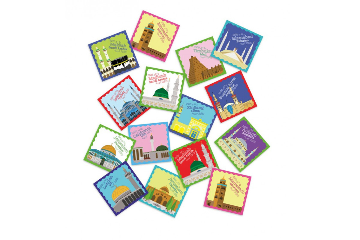 Mosques Around The World Fun Stickers